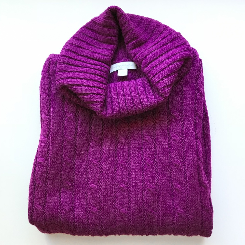 NY & Company | Cable Knit Turtleneck Sweater | XS